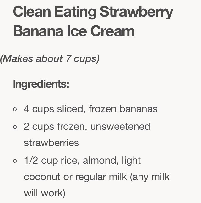 ❤️Clean Eating Strawberry Banana Ice Cream! Yum!❤️