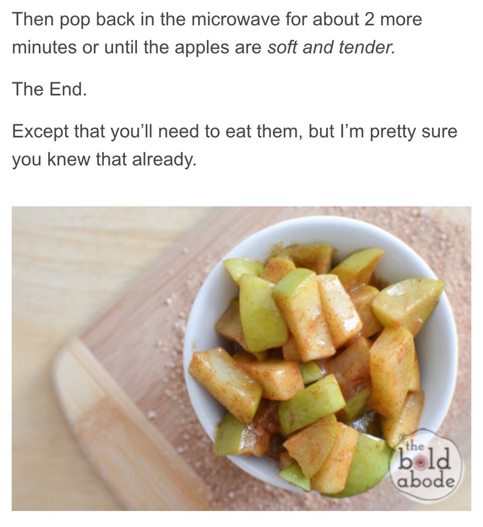 Easy Microwaved Apples And Cinnamon!!!❤️