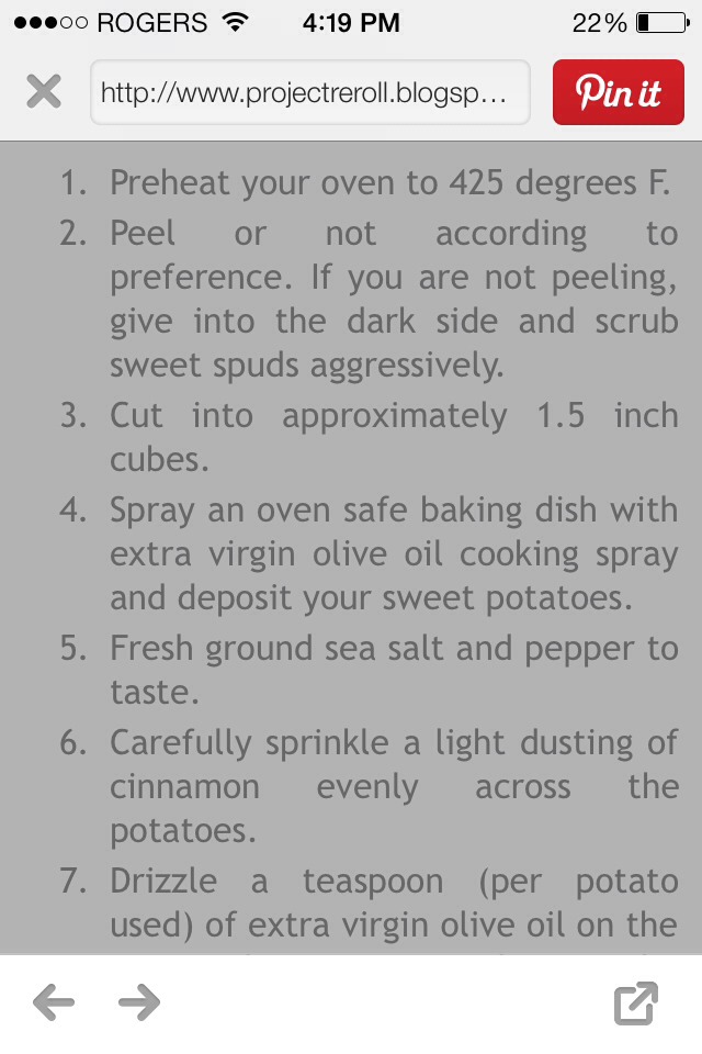 Sweet Potatoes With Cinnamon