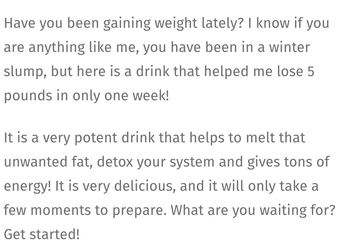 Strong Drink That Melts The Pounds, Cleans The Body And Gives Energy. 💪