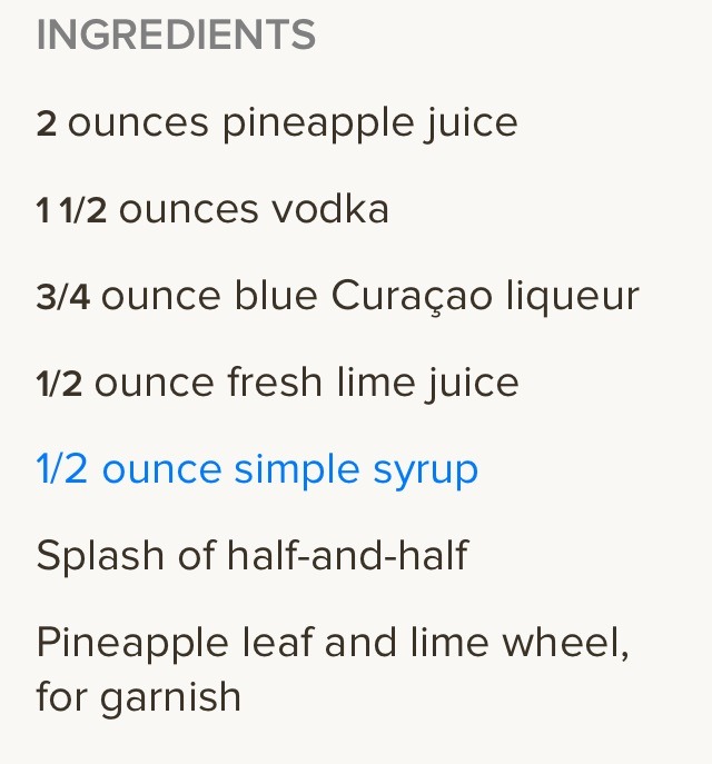Blue Hawaiian Cocktail! 🏄