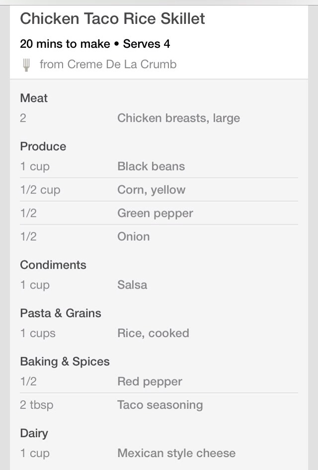 Chicken Taco Rice Skillet Recipe