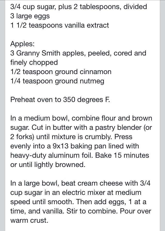 Carmel Apple Cheesecake Bar