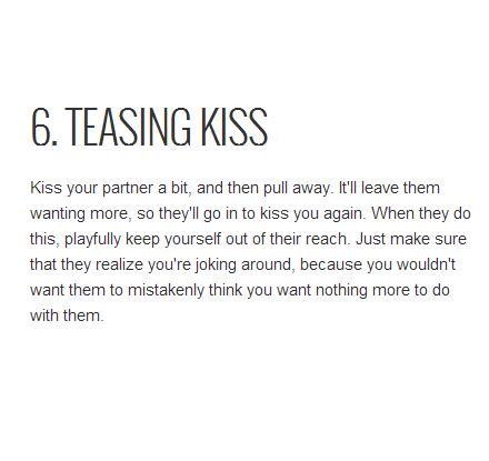 Types Of Kisses To Give Your Partner