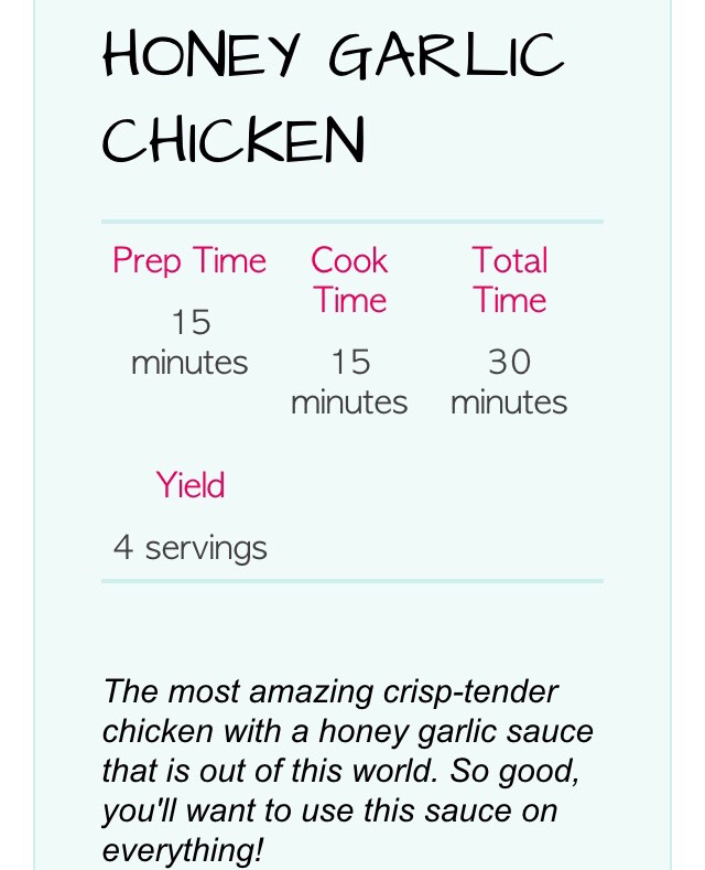 Honey Garlic Chicken 🙌🍯🍗
