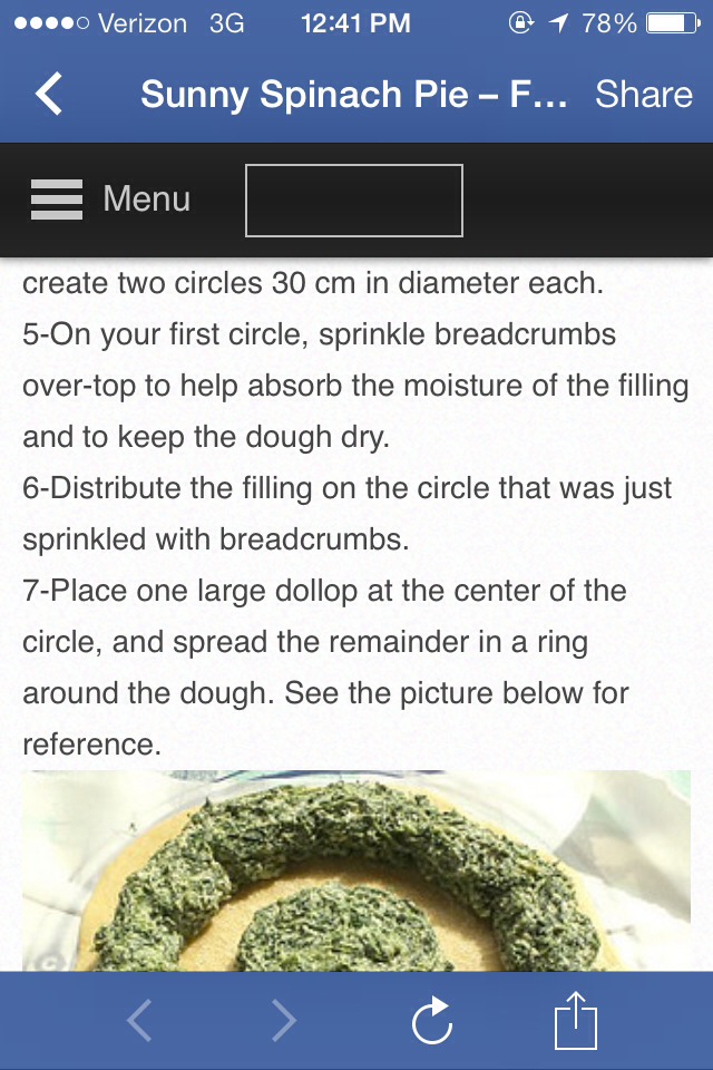 Sunny Spinach Pie 