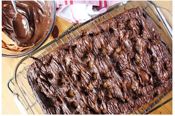 Salted Caramel Chocolate Dump Cake.
