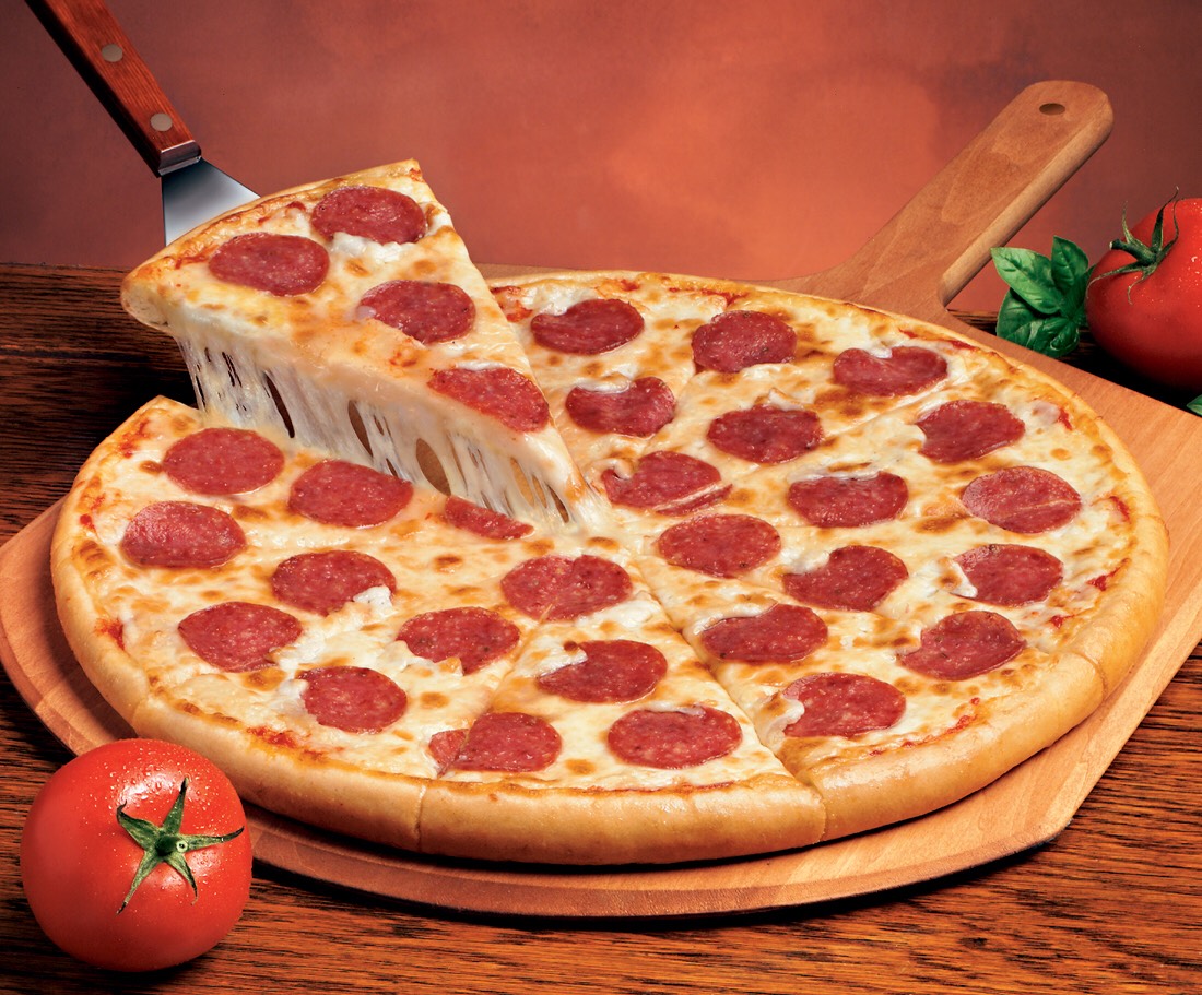 
14. Pepperoni Make Sicilian Pizza with only 1 1/2 cups cheese; bake until just crisp. Top with 6 ounces sliced pepperoni and 4 ounces bocconcini, then bake until bubbly. Garnish with basil and pecorino.