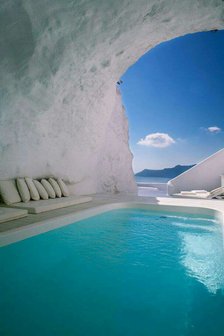 Katikies cave pool in Greece