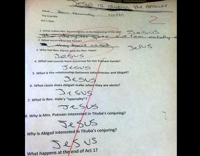 Funny Test Answers
