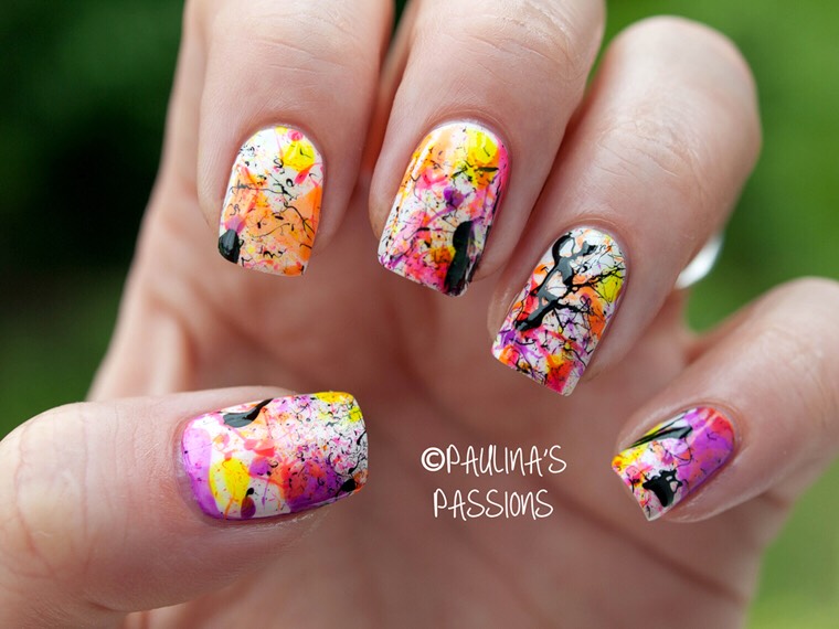 Also, if you do not want to get nail polish all over your finger, like you would for marble nails, apply tape around your finger to help up the cleaning up process.