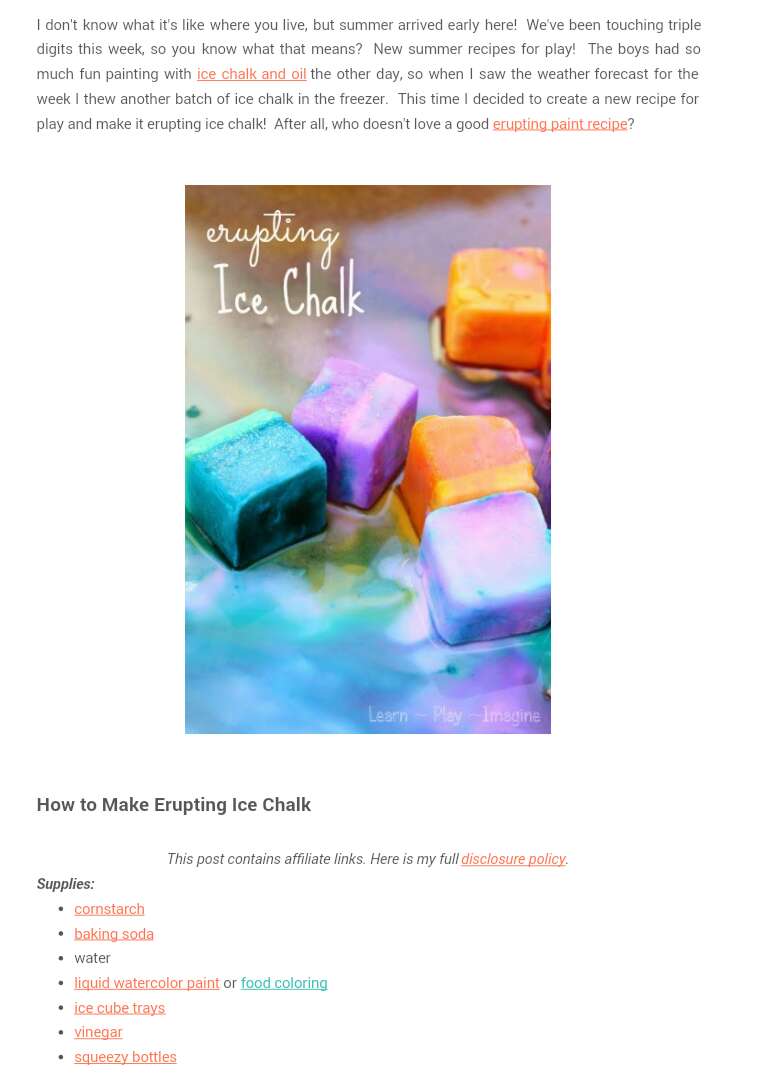 Erupting  Ice Chalk!!!