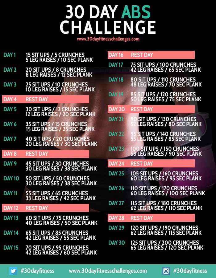 30 day workout challenges 👍