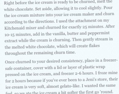 Creamy White Chocolate Butter Mint Ice Cream