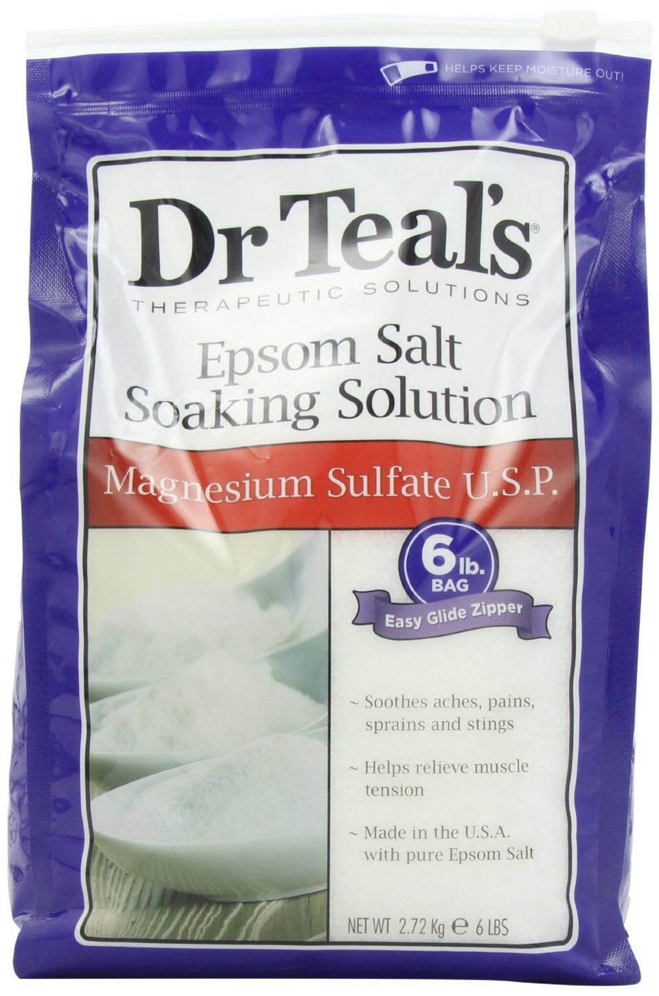 3. Hair volumizer — Combine equal parts conditioner and Epsom salt. Work the mixture through your hair and leave for 20 minutes. The result? Hair full of va-va-voom and volume!
4. Facial scrub — This is one of my favorite Epsom salt uses. Mix 1/2 tsp of Epsom salt with your favorite cleanser