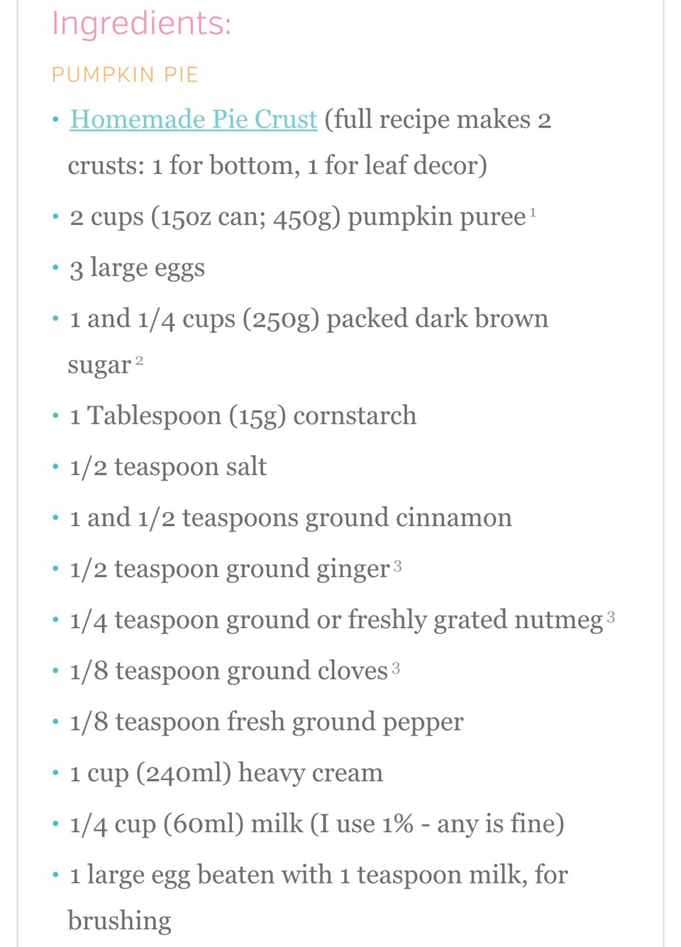 ❤️The Great Pumpkin Pie Recipe!!❤️