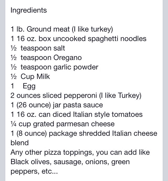 Pizza Spaghetti Casserole!!