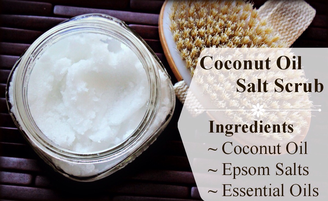 7.) Body scrub: Make your own body scrub by combining coconut oil with brown sugar.  Coconut oil also has anti-fungal properties, so it makes a great foot scrub too!