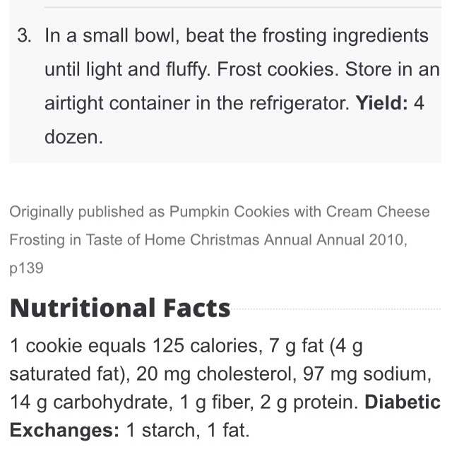 Pumpkin Cookies With Cream Cheese Frosting 