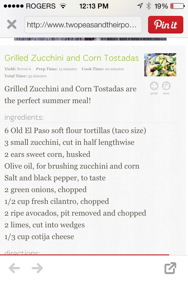 Grilled Zucchini And Corn Tostatas!