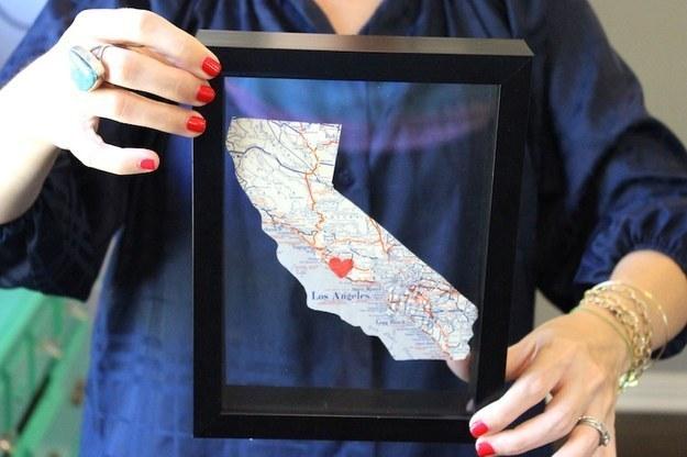 Home state wall art.