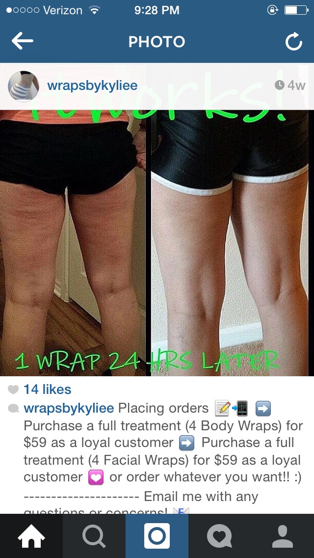 Wrapsbykylie is a Instagram for body wraps. The body wraps take away the fat areas that you patch them on and make your body look nice and fit. Can work on stomach, back, face, legs, and arms. Link in bio 