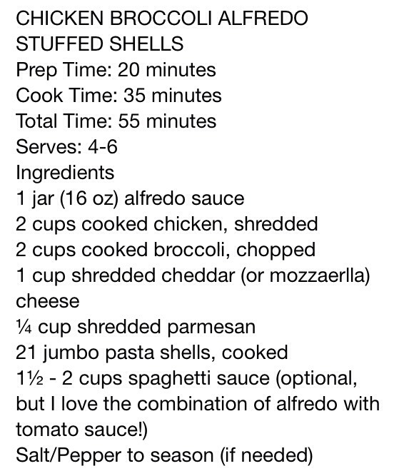 🍴Chicken Broccoli Alfredo Stuffed Shells! Delicious!!🍴