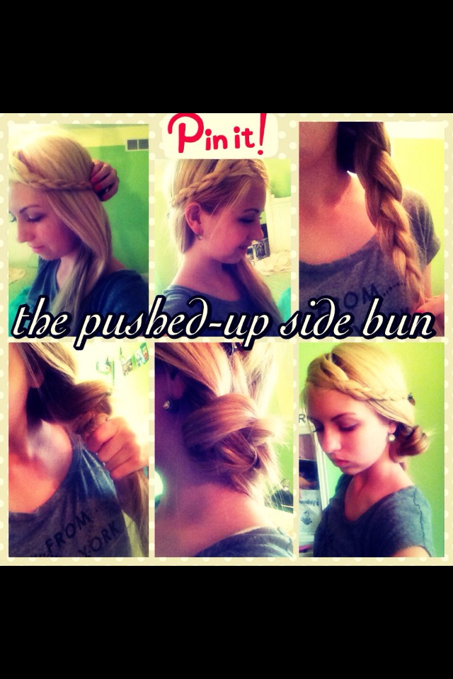 The pushed-up side bun