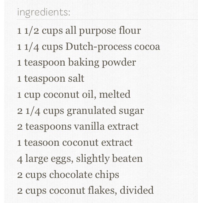 Coconut Brownies