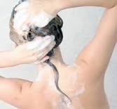 Shampoo hair with regular product and rinse. Apply your mixture to damp hair and let sit for 15-20 minutes. Rinse thoroughly to assure the oils don't stick around in your hair. 