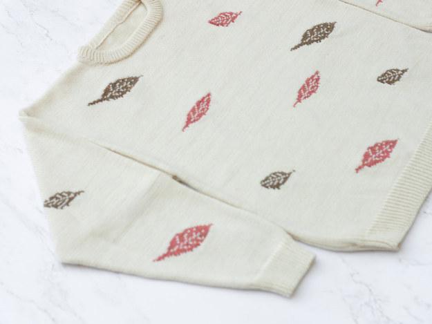 9. And a sweater knit with a falling leaf design.
https://www.etsy.com/listing/215813203/hand-knit-fall-leaves-white-merino-wool?source=aw&utm_source=affiliate_window&utm_medium=affiliate&utm_campaign=us_location_buyer&utm_content=181013