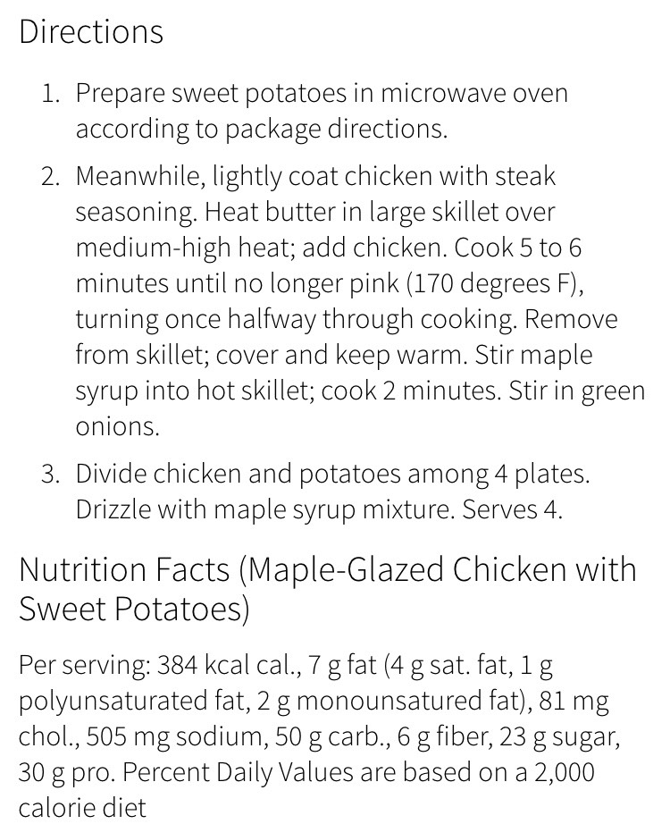Maple Glazed Chicken With Sweet Potatoes 