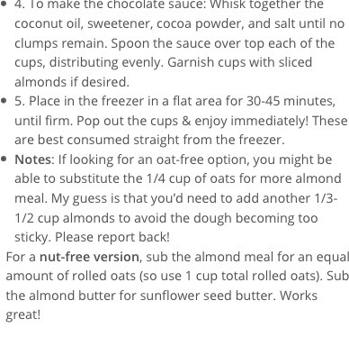 Simple Raw Almond Butter Cups