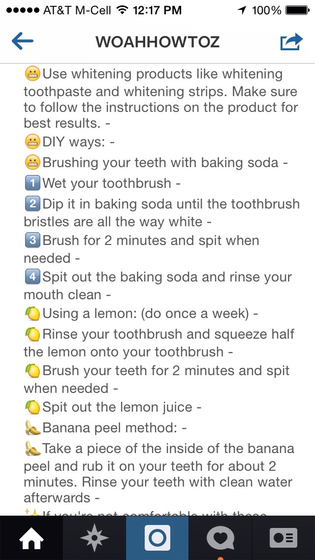 DIY teeth whitening 