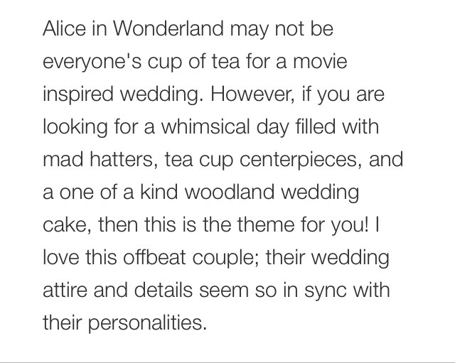 Beautiful Movie-Inspired Weddings 