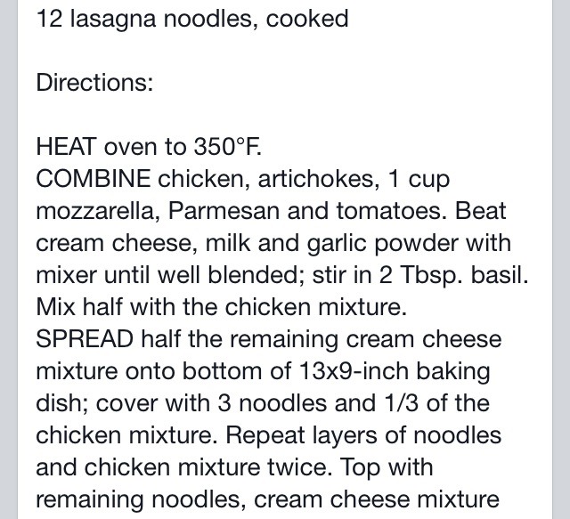 Creamy Chicken Alfredo Lasagna! Yumm!