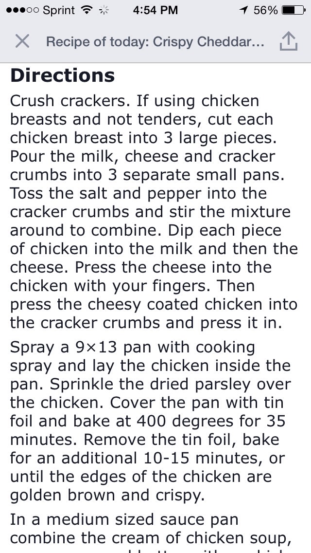 Crispy cheddar chicken