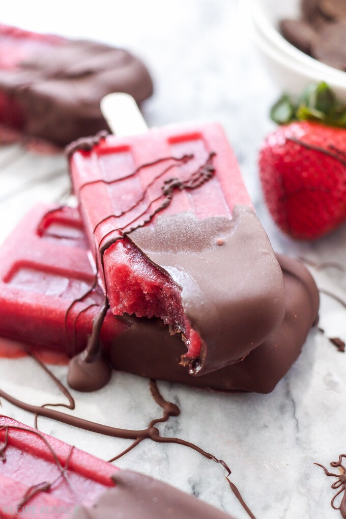 Chocolate Dipped Strawberry Red Wine Popsicles ππ·π¦ Best Combo Ever π
