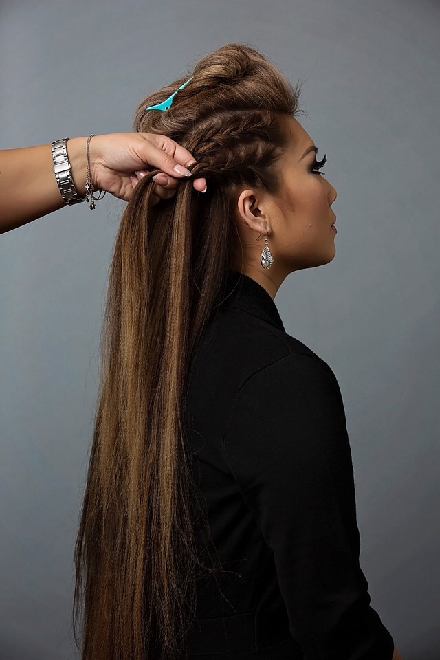 ❤️Day To Night Hairstyle | Mohawk Braid Into Fishtail Bun!❤️