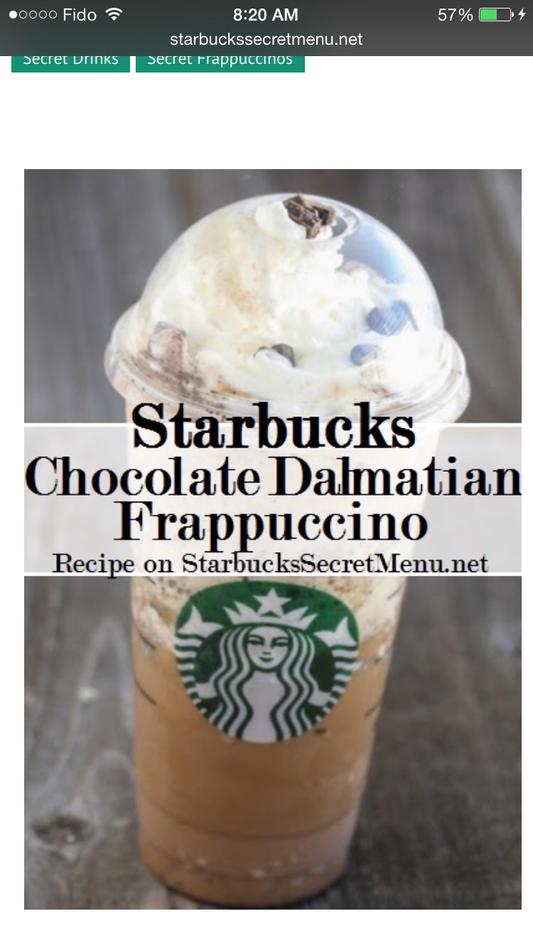 White Chocolate Mocha (Hot, Iced or Frappuccino)
Add java chips
Top with more java chips!
Optional: Add vanilla or hazelnut syrup for extra sweetness
