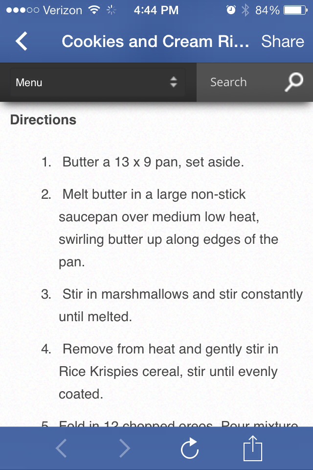 Cookies And Cream Rice Krispies Treat