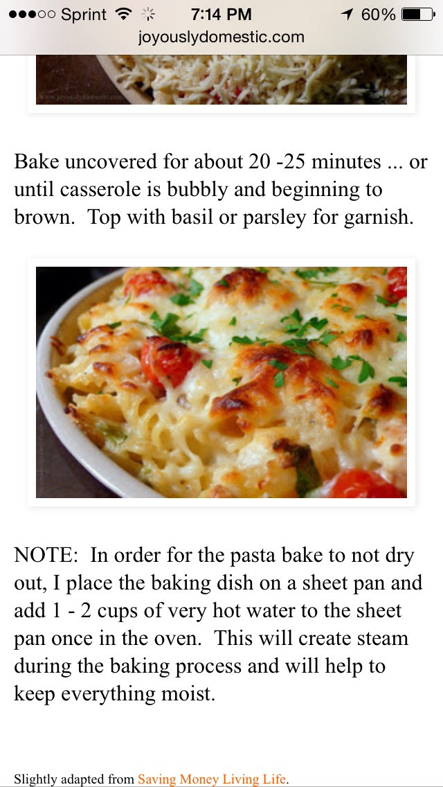 Chicken and Spinach Pasta Bake