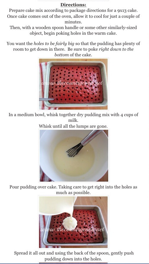 Red Velvet Poke Cake.
