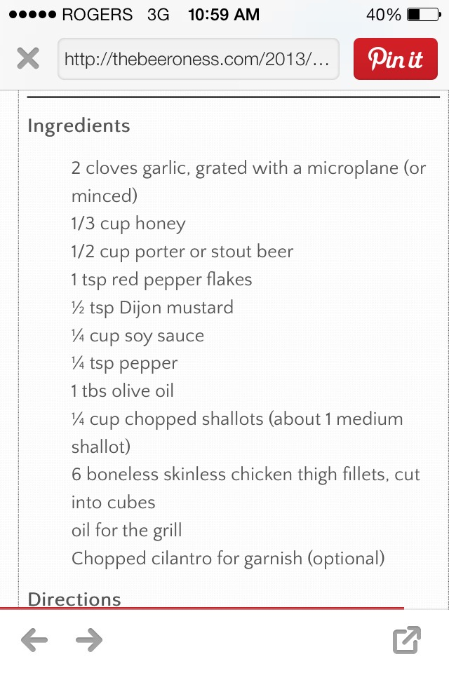 Honey And Beer Glazed Chicken Skewers
