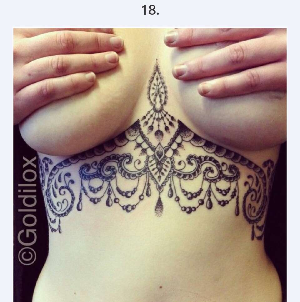 30 Sexy Under Breast Tattoos  You Won't  Be Able To Take Your Eyes Off Of!