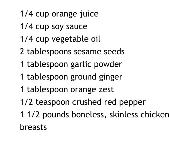 Orange Ginger Chicken