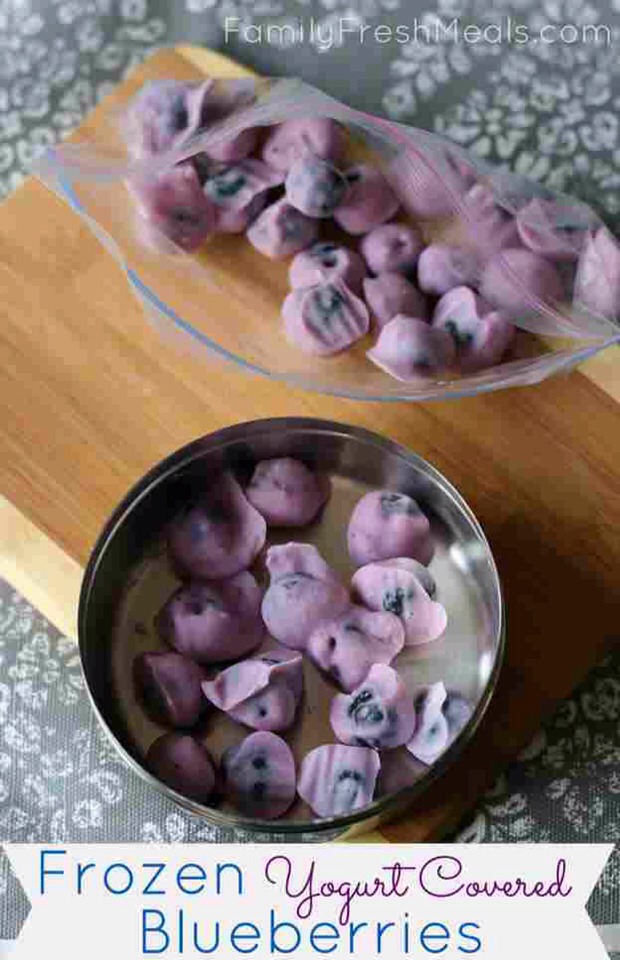 4. Frozen Yogurt-Covered Blueberries
