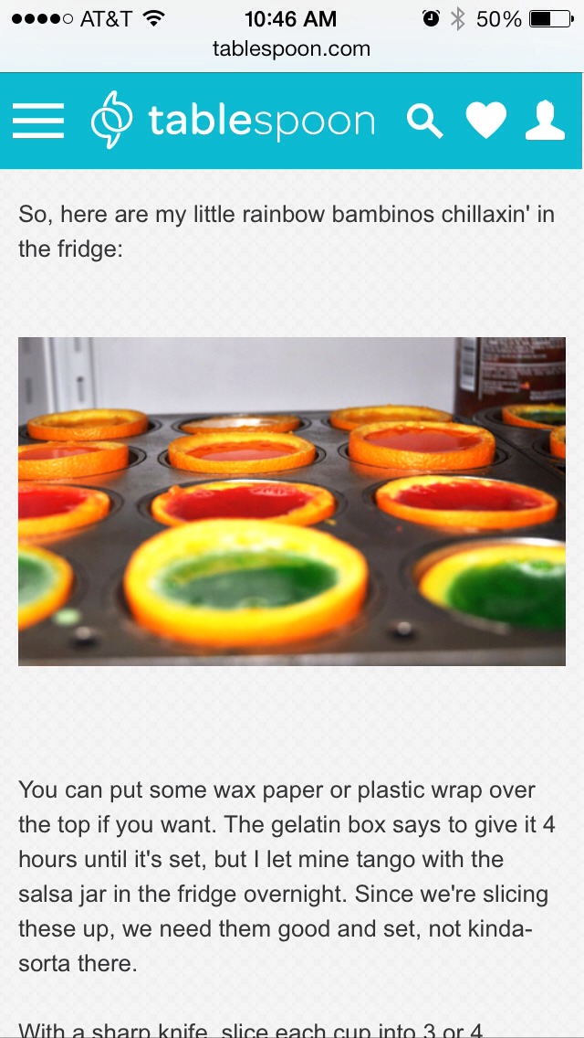 Orange Peel Jello Shots