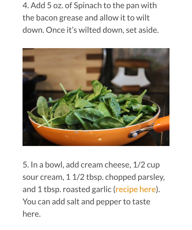 Bacon And Roasted Garlic Spinach Dip