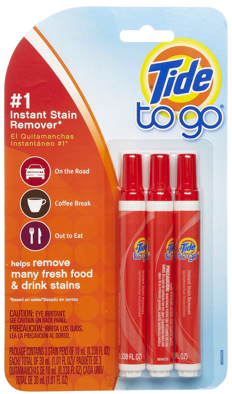 Tide to go. Just in cause you spill lunch or something on your shirt or pants.